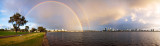 Sunrise Rainbow over Perth and the Swan River, 4th September 2013