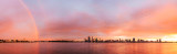 Sunrise Rainbow Over Perth and the Swan River, 1st July 2014