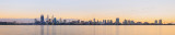 Perth and the Swan River at Sunrise, 20th August 2014