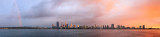 Rainbow Over Perth and the Swan River at Sunrise, 6th September 2014