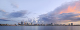 Lightning Over Perth and the Swan River at Sunrise, 10th April 2016