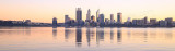 Perth and the Swan River at Sunrise, 15th June 2016