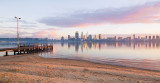 Perth and the Swan River at Sunrise, 11th July 2016