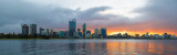 Perth and the Swan River at Sunrise, 7th August 2016