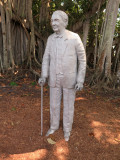 Thomas Edison Statue in a Banyan Tree Grove