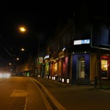 Essen,  district Stoppenberg, main street at night