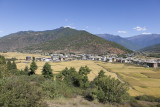 Looking down on the town of Paro