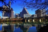 AUSTIN SKYLINE FROM THE SOUTH SIDE OF THE COLORADO RIVER