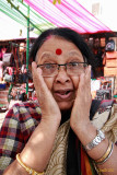 INDIAN WOMAN AT THE OPEN MARKET