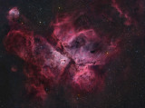The Great Carina Nebula (NGC3372), Keyhole Nebula (NGC3324), Red Hood / Gabriela Mistral Nebula (NGC3324)