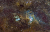 NGC 3576 (The Statue of Liberty Nebula), NGC 3603, NGC 3590 HaSHO