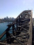 Looking down on the Harbour Bridge from atop the first pylon