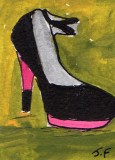 Black and Pink Shoe