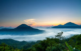 Mount Batur volcano at dawn
