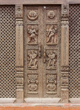 Hand carved wood door and entry