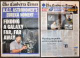 Canberra Times front page lead story 7 January 2016