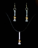 8mm brass beads with stainless earwires