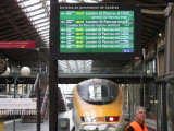 Gare du Nord Paris: From this track you can take the Eurostar directly to London. Very tempting. 