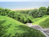 Looking down on the right flank of Omaha Beach from the German perspective. 