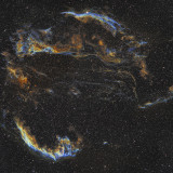 Veil Nebula in HST palette (Prototype Tele Vue/FLI imaging system)