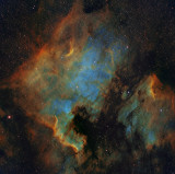 NGC7000 and IC5070 in HST palette