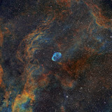 NGC6888 - Crescent Nebula in HST palette