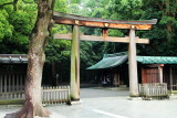 Torii, Meiji Jingū, Shinto Shrine, built 1920, Shibuya, Tokyo, Japan