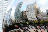 Reflections in the cloud, Cloud Gate, Chicago, Illinois
