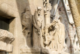 Passion Facade, Sagrada familia, Antoni Gaudi, Barcelona, Spain