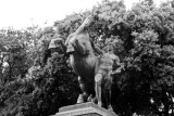 Labor allegory sculpture, Placa de Catalunya, Barcelona, Spain