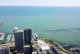Lake Michigan, Dusable Harbor, North Harbor, Harbor Point and Parkshore apartments, Chicago view from the Aon Center