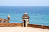 City walls (La Muralla) and tower, Atlantic Ocean, Old San Juan