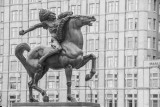 Spearman Statue,  Ivan Mestrovic, Grant Park, Chicago, IL, Black and White