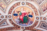 Raphaels Lustitia, ceiling fresco from the Stanza della Segnatura, Vatican City