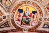 Raphaels Lustitia, ceiling fresco from the Stanza della Segnatura, Vatican City