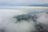 Chicago in the clouds, view from the Aon Center