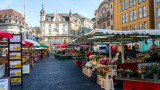 Farmer's market, Marktplatz, Basel, Switzerland