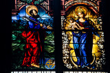 Stained Glass Window, Freiburg Munster medieval cathedral, Freiburg im Breisgau, Black Forest, Germany