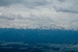 View of Innsbruck from Hafelekarspitze, mountain peaks, alps,  Austria