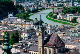 View of Salzburg and Salzach Castle, from Salzburg castle, Austria