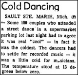 dancing in store parking lot in freezing weather 1957 january 15.jpg