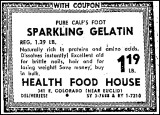 ad for pure calfs food gelatin