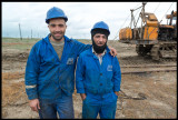 Oilworkers at SOCAR - State Oil Company of Azerbaijan Republic