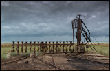Old oilfield remainings near the beach of the Caspian Sean