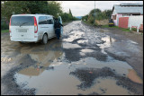 Azerbaijan roads are not always in perfect condition….