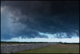 Thunder clouds passing southern Öland at Karl X wall