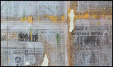 Old heroes in russian papers hiding on the wall