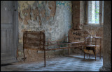 Old bed in the bathhouse