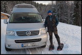 Camper & snow-shoes in Norway