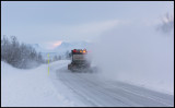 Difficult driving conditions! -19 degrees Celcius approaching Lapporten from Narvik